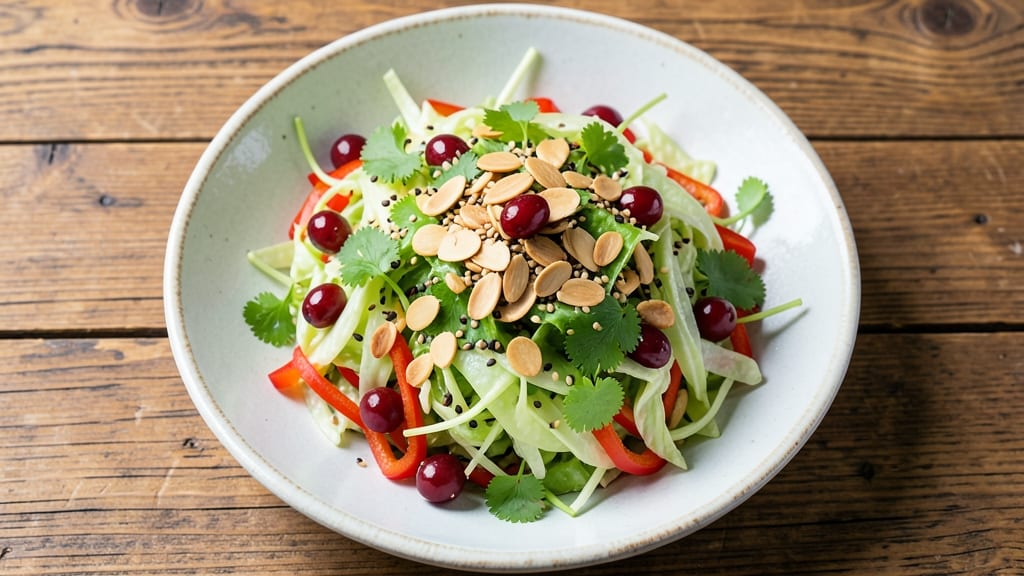 Asian Cranberry Salad Recipe: Sweet-Tart Crunch with Sesame Zing