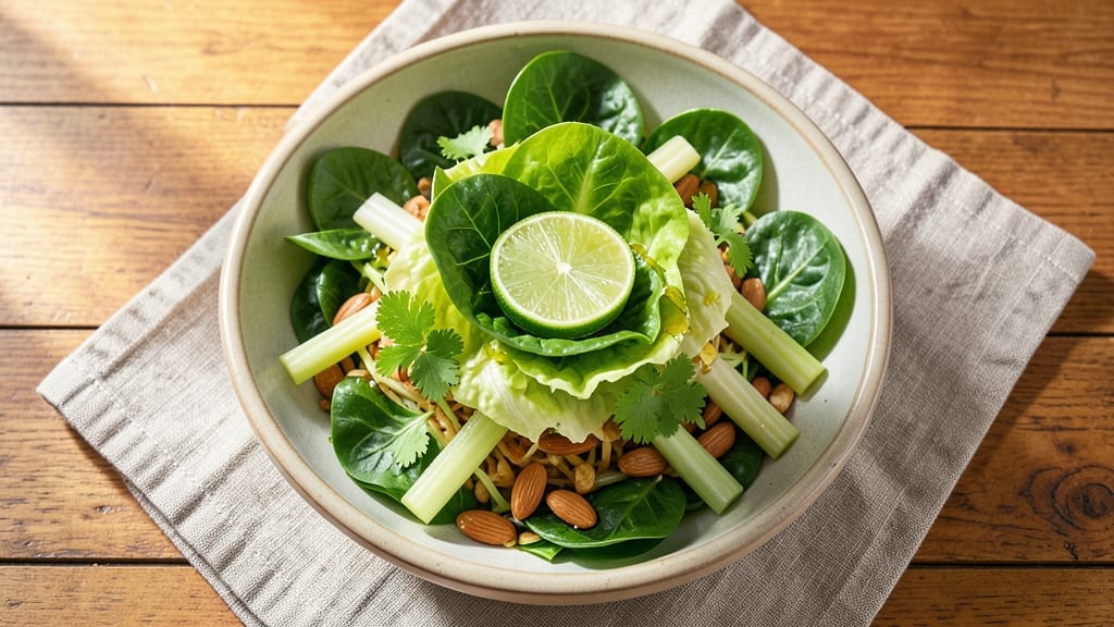 Best Green Salad Recipe Ever: Crunchy Celery Crowns With Zesty Herb-Lime Dressing