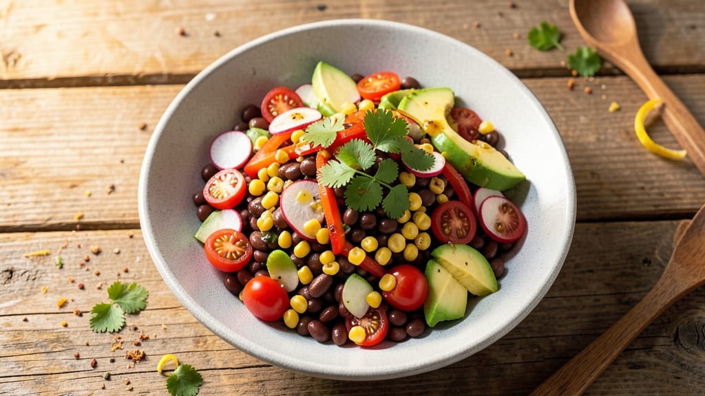 Black Bean Summer Salad Recipe: Bright Lime and Cilantro Zing in 15 Minutes