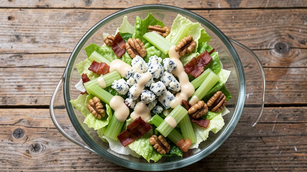 Blue Cheese Chopped Salad Outback Recipe: Crisp Celery Crowns Over Tangy Ranch Velout