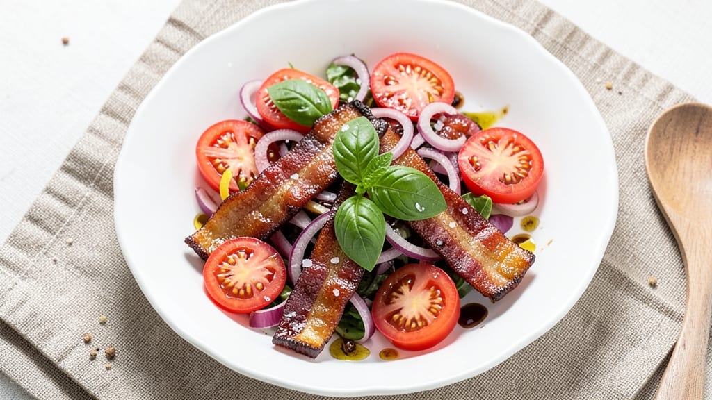 Bacon Tomato Salad Recipe: Smoky Sweet Crunch With Crispy Edges