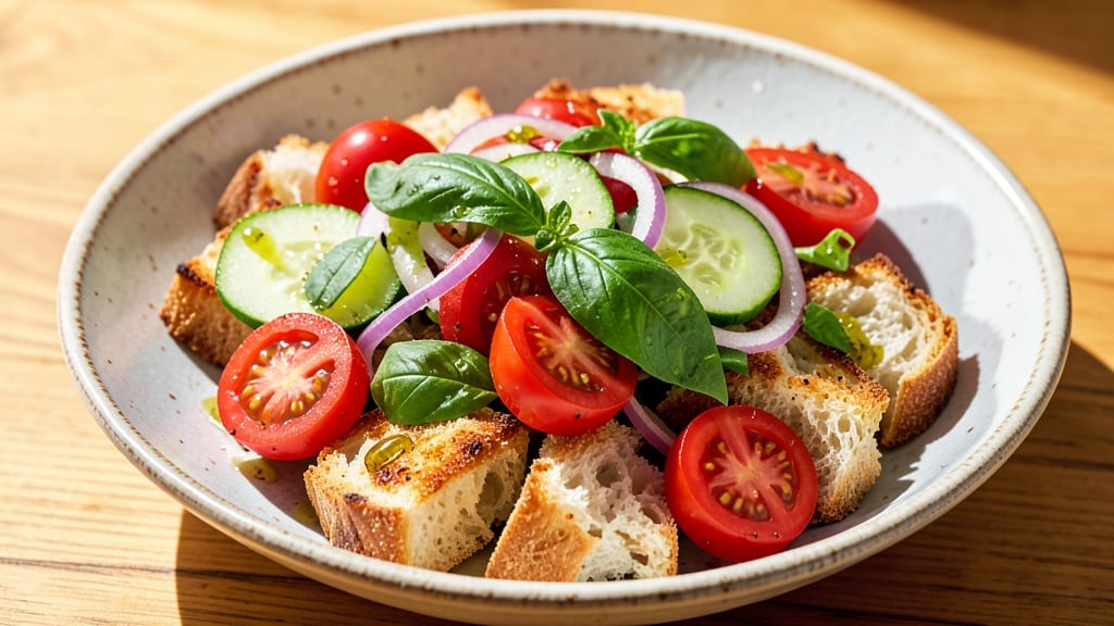Best Panzanella Salad Recipe Ever: Crispy Bread Bites With Juicy Tomatoes