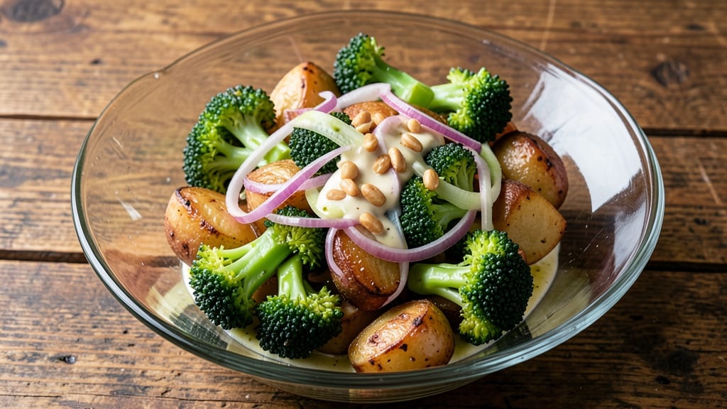 Broccoli and Potato Salad Recipe: Crisp Celery Crowns Over Creamy Mustard-Dill Bliss
