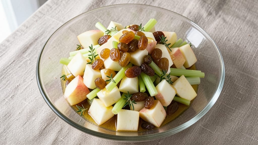 Apple Celery And Raisin Salad Recipe: Sweet-Savory Crunch in 10 Minutes