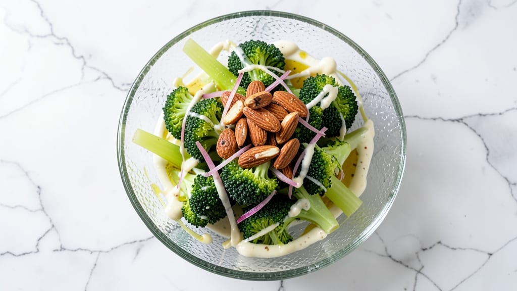 Broccoli Salad Recipe Low Calorie: Crunchy Celery Crowns Over Zesty Lemon Vinaigrette Bliss