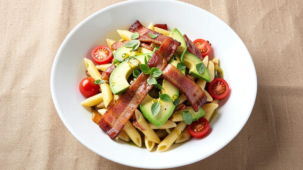 Bacon Avocado Pasta Salad Recipe: Smoky Crispy Bites With Creamy Avocado Zing