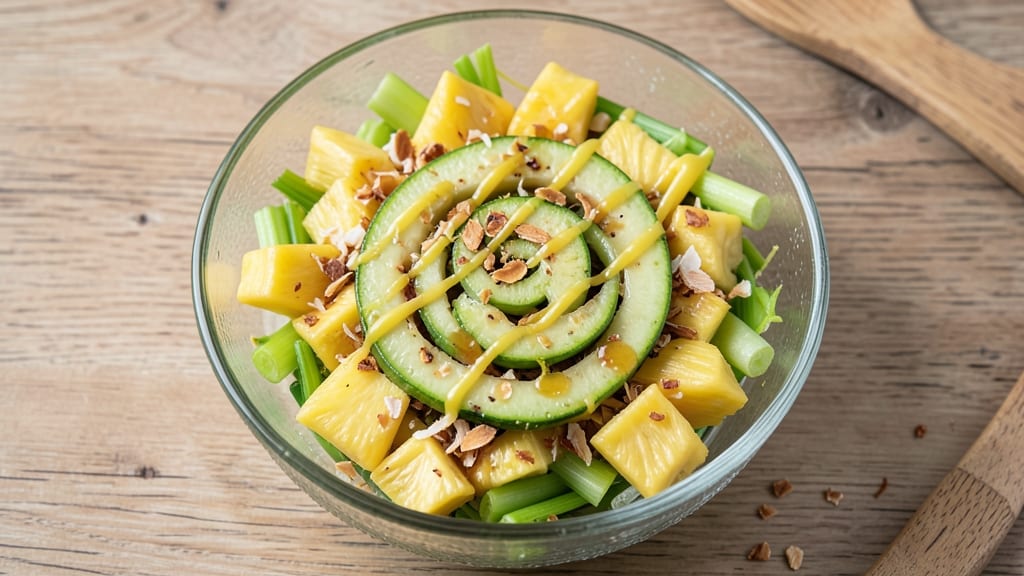 Ampalaya Salad With Pineapple Recipe: Tropical Bite of Crunchy Celery and Sweet Juice