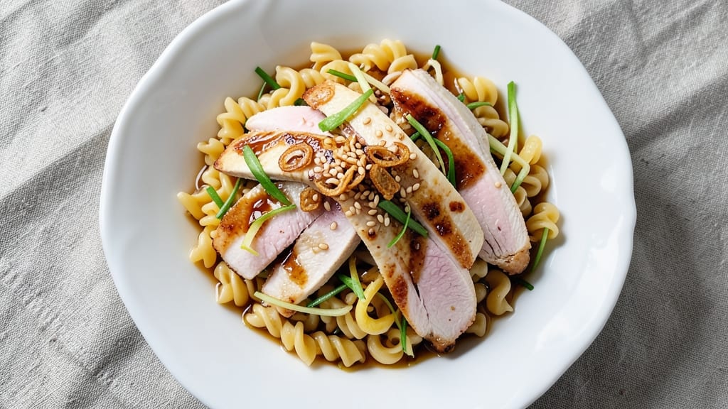 Asian Chicken Pasta Salad Recipe: Wok-Seared Crunch With Sesame-Lime Zing