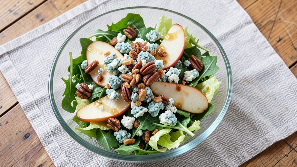 Blue Cheese and Pear Salad with Candied Pecans Recipe: Sweet-Savory Balance in 20 Minutes