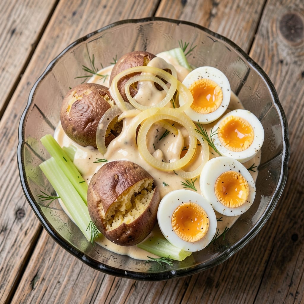 1906 Salad Recipe: Vintage Creamy Potato and Egg Masterpiece