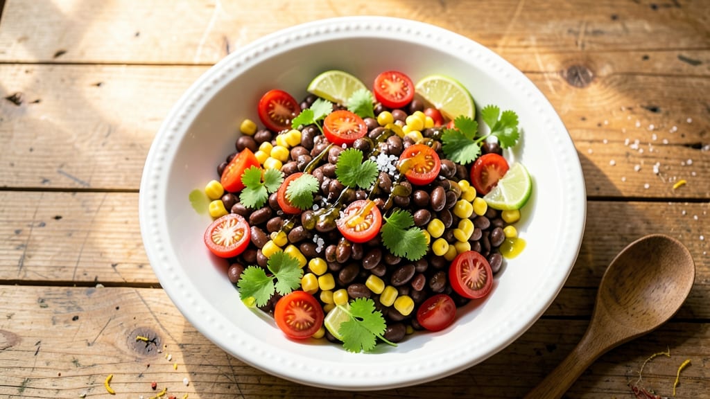 Black Bean, Corn, and Tomato Salad Recipe: Zesty Lime and Cilantro Brightness