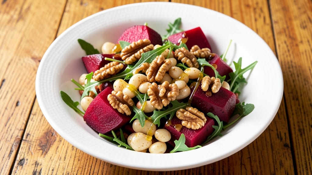 Beet and Bean Salad Recipe: Earthy Sweetness Meets Crunchy Walnut Magic