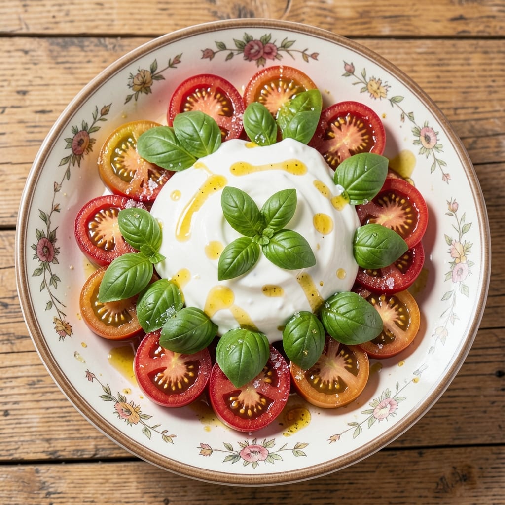 1903 Salad Recipe: Vintage Creamy Tomato Basil with Crunchy Croutons