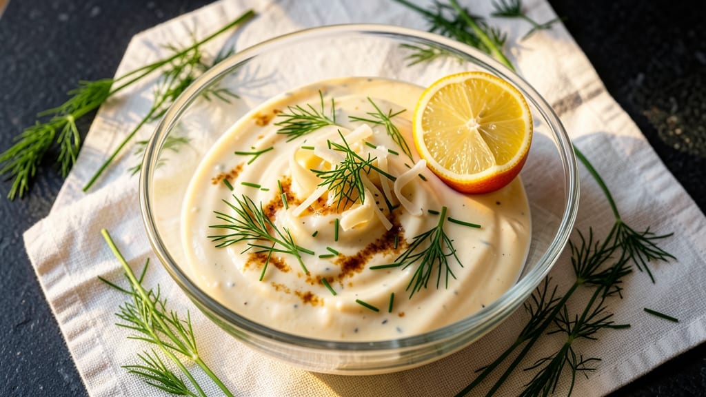 Bonefish Salad Dressing Recipe: Crisp Celery Crowns Over Creamy Lemon-Dill Velout