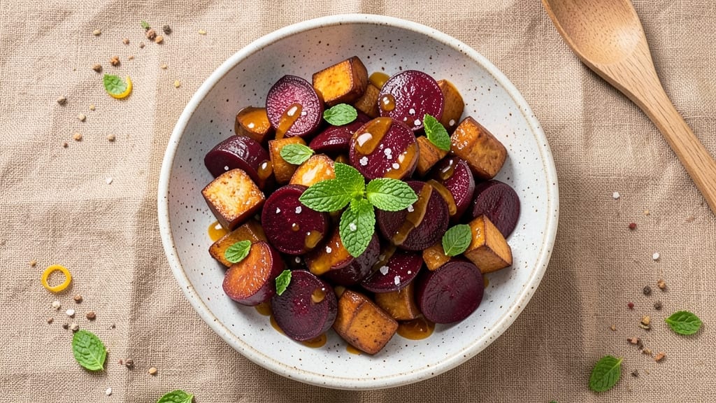 Beet and Sweet Potato Salad Recipe: Earthy-Sweet Roasted Medley With Citrus Zing