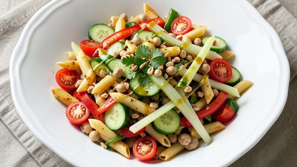 Best Vegetable Pasta Salad Recipe Ever: Crunchy Celery Crowns Over Creamy Lemon-Herb Bliss