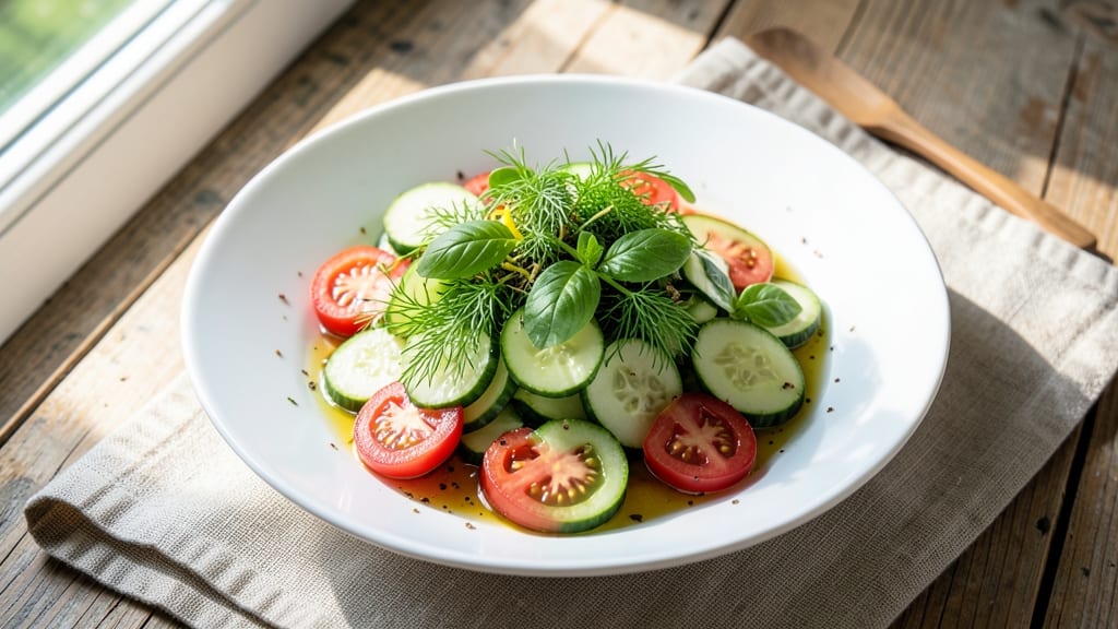 Cucumber Tomato Salad Recipe With White Vinegar: Bright, Tangy Crunch in 10 Minutes