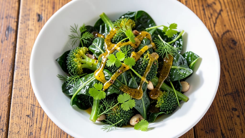 Broccoli Leaf Salad Recipe: Crispy Edges and Herb-Infused Freshness