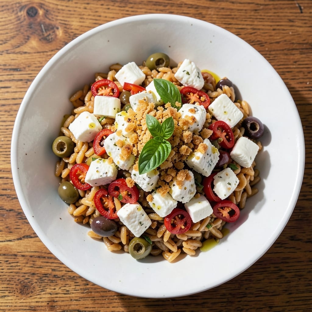 Acini Di Pepe Salad Recipe: Creamy Ricotta Orzo with Toasted Breadcrumbs