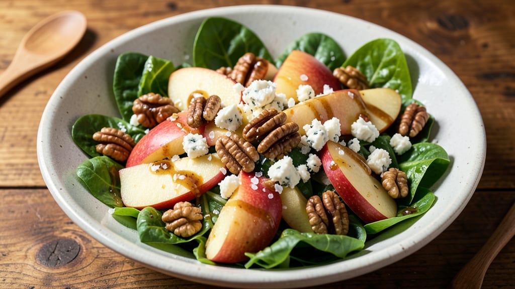 Apple Walnut Blue Cheese Salad Recipe: Crunchy Walnuts and Tangy Cheese Harmony