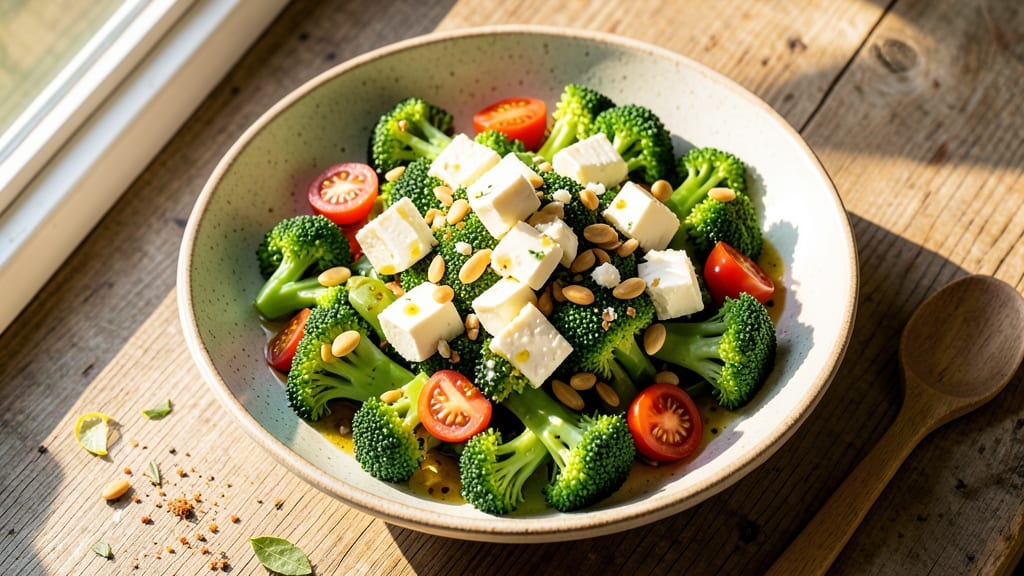 Broccoli and Feta Salad Recipe: Crisp-Topped Greek Brightness in 15 Minutes