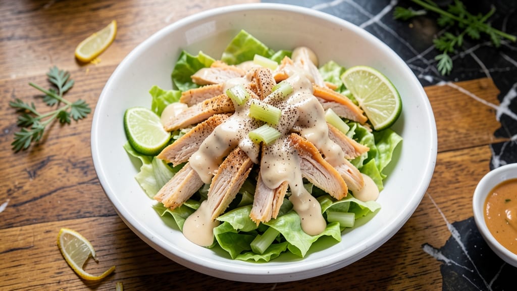 Applebee's Fiesta Chicken Salad Recipe: Creamy Cumin-Lime Dressing Over Crisp Celery Crowns