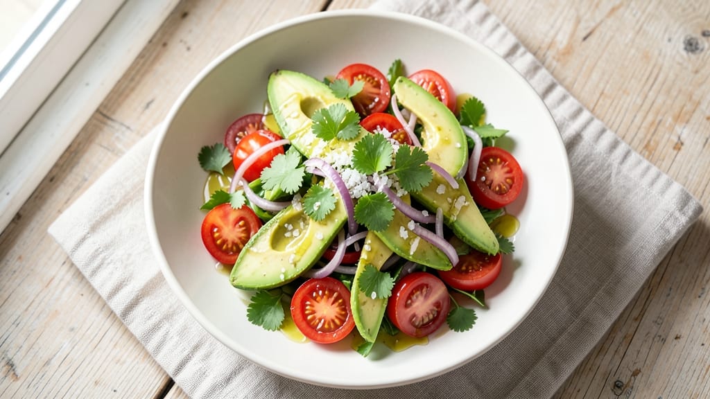 Avocado, Tomato, and Onion Salad Recipe: Bright, Crunchy, and Herb-Kissed Freshness