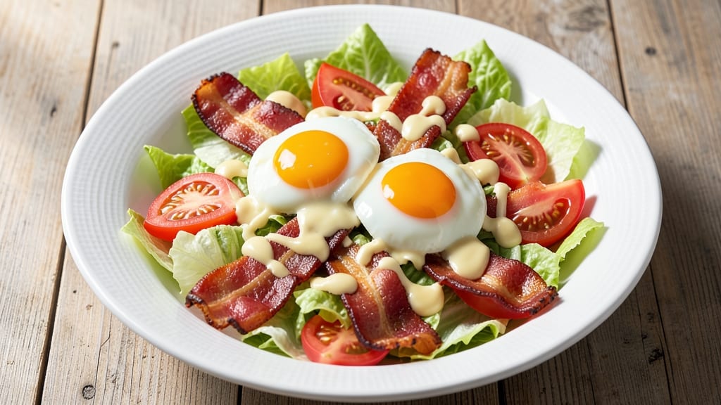BLT Salad Recipe With Mayonnaise: Crispy Bacon and Creamy Herb Velout Harmony