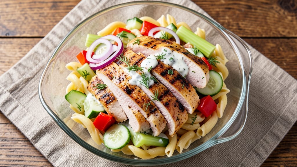 Ashley Mac's Pasta Salad Recipe: No-Cook, Protein-Packed Party Staple