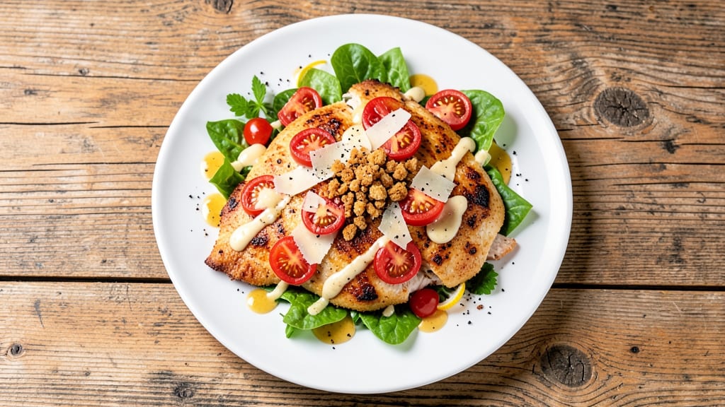 Bird Pizza Caesar Salad Recipe: Crispy Chicken, Parmesan, and Celery Crown Trio
