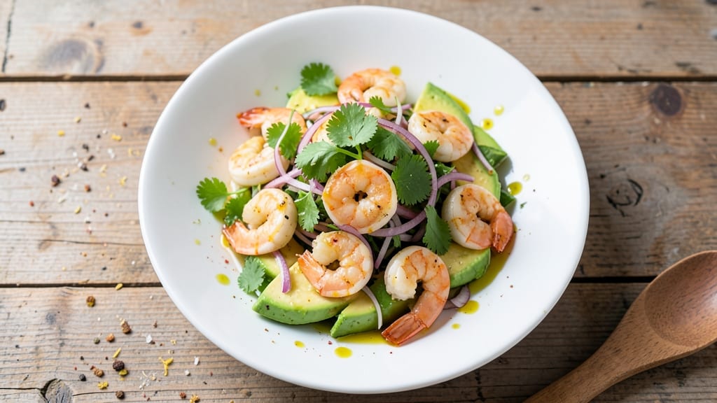 Avocado Shrimp Salad Natasha's Kitchen Recipe: Zesty Lime and Avocado Crunch in 20 Minutes