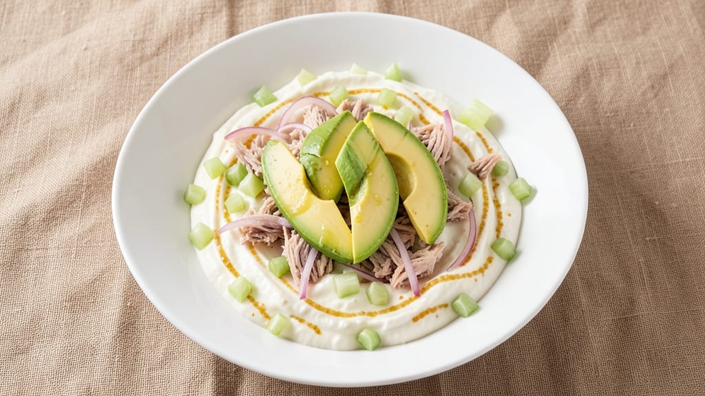 California Tuna Salad Recipe: Crisp Celery Crowns and Avocado Creaminess