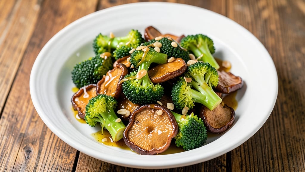 Broccoli Mushroom Salad Recipe: Crispy Edges With Umami-Packed Dressing