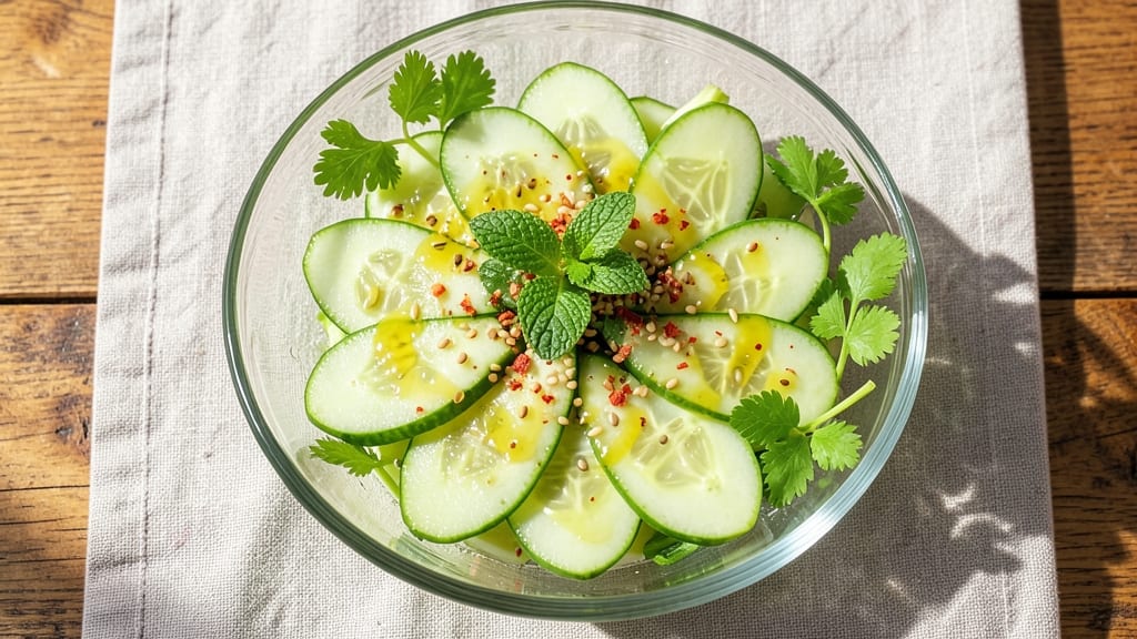 Asian English Cucumber Salad Recipe: Cooling Refreshment With Tangy Lime and Chili Zing