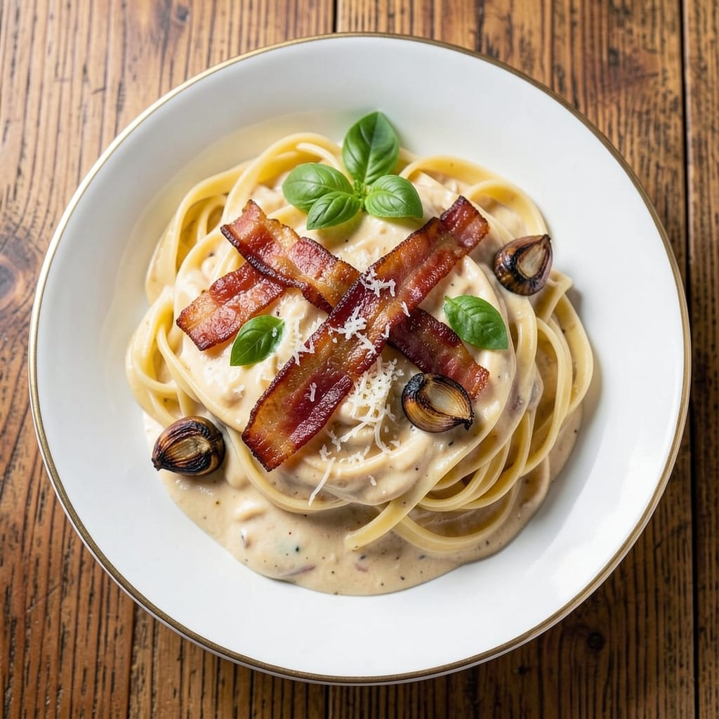 Alfredo Salad Recipe: Creamy Parmesan Pasta With Crispy Bacon Bites