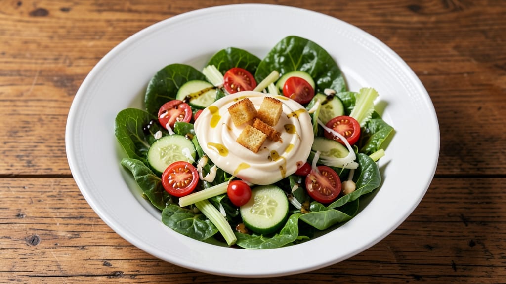 Bravo Italian Restaurant Chopped Salad Recipe: Celery Crown Crunch Over Anchovy-Infused Creamy Velouté