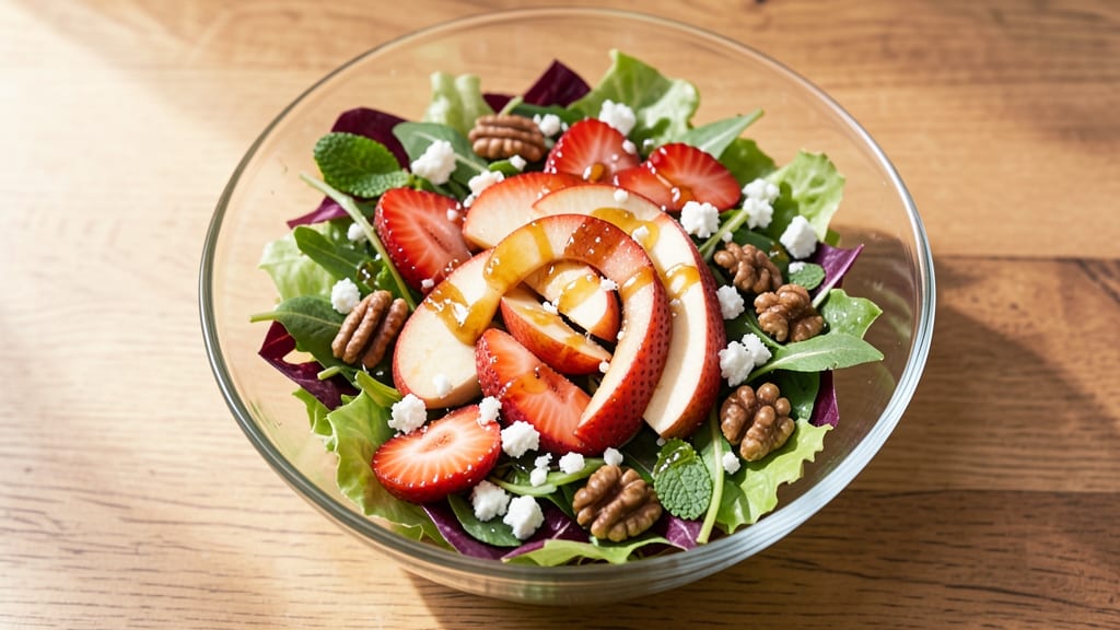 Apple Strawberry Salad Recipe: Sweet-Tart Balance With Crispy Walnuts