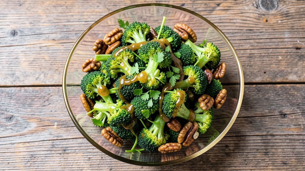 Broccoli Nut Salad Recipe: Crunchy Walnut and Herb Dressing Bliss