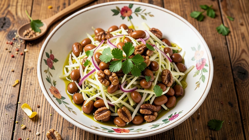 Borlotti Beans Salad Recipe: Earthy Sweetness With Crisp Walnut Topping