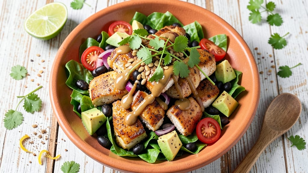 Authentic Mexican Chicken Salad Recipe: Zesty Lime-Cilantro Crunch Over Spiced Chicken