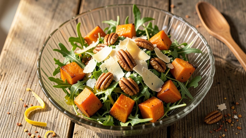 Butternut Squash and Arugula Salad Recipe: Roasted Sweetness Meets Peppery Crunch