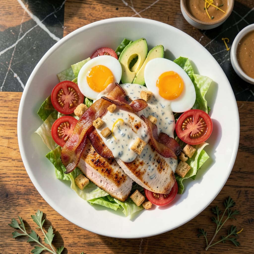 American Cobb Salad Recipe: Classic Bite-Sized Elegance With Crispy Additions