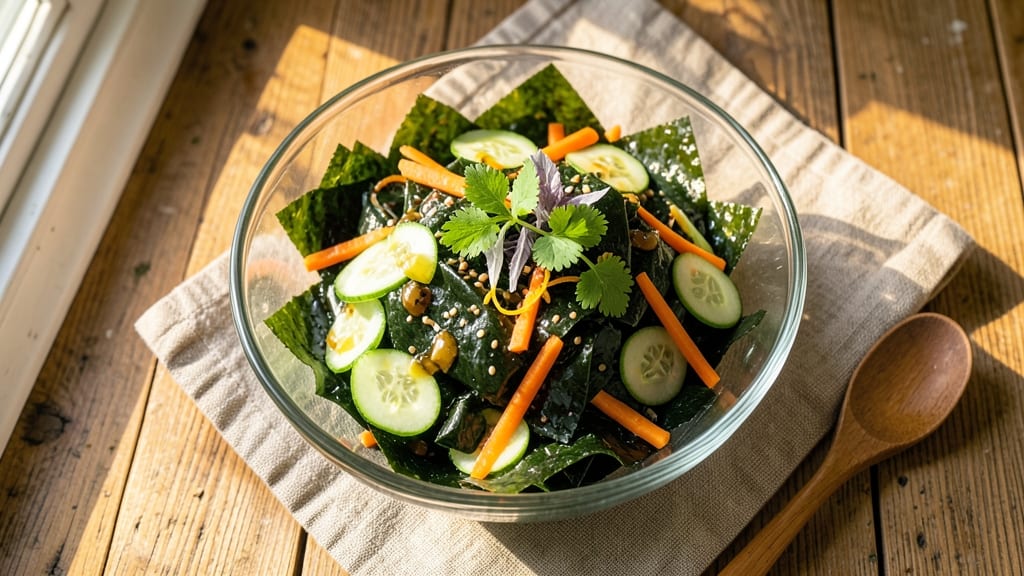 Asian Seaweed Salad Recipe: Crispy Wok-Tossed With Citrusy Sesame Zing