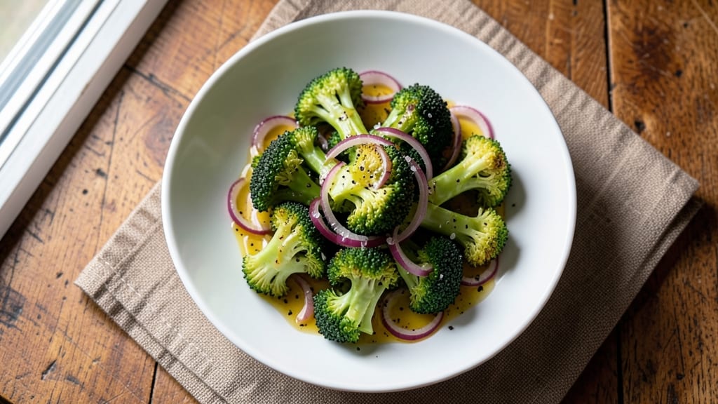 Broccoli and Red Onion Salad Recipe: Peppery Crunch With Bright Citrus Kick
