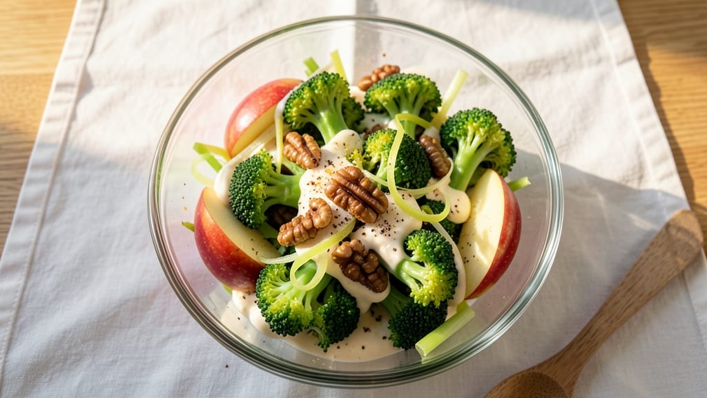 Broccoli Waldorf Salad Recipe: Crisp Celery Crowns and Creamy Apple Dressing Harmony
