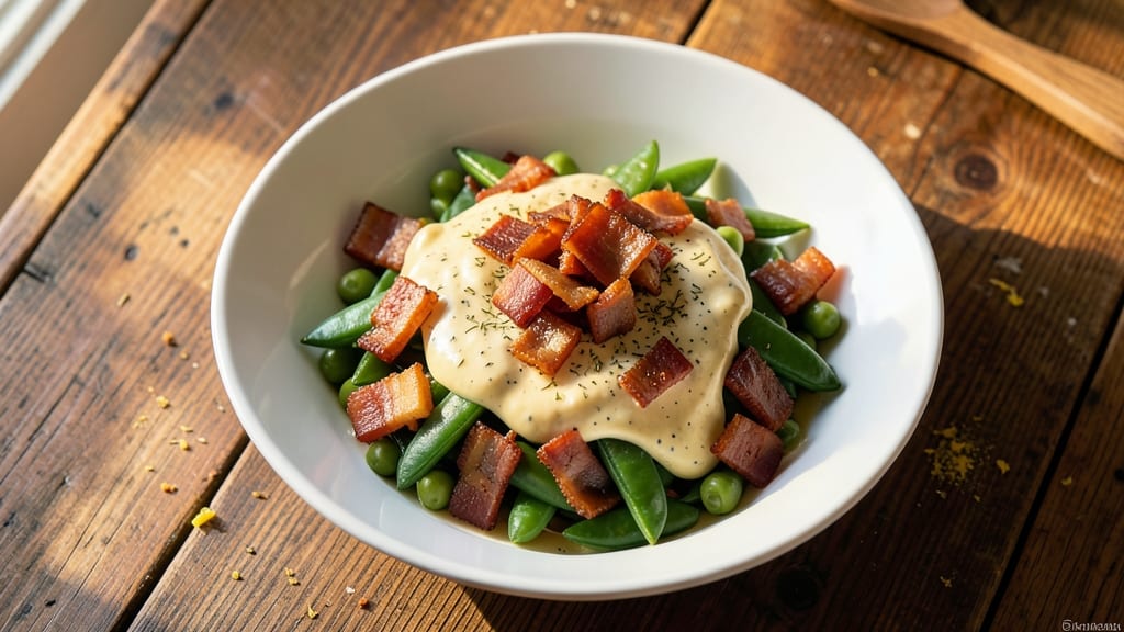 Bacon Ranch Pea Salad Recipe: Smoky Crunch With Creamy Herb Velout