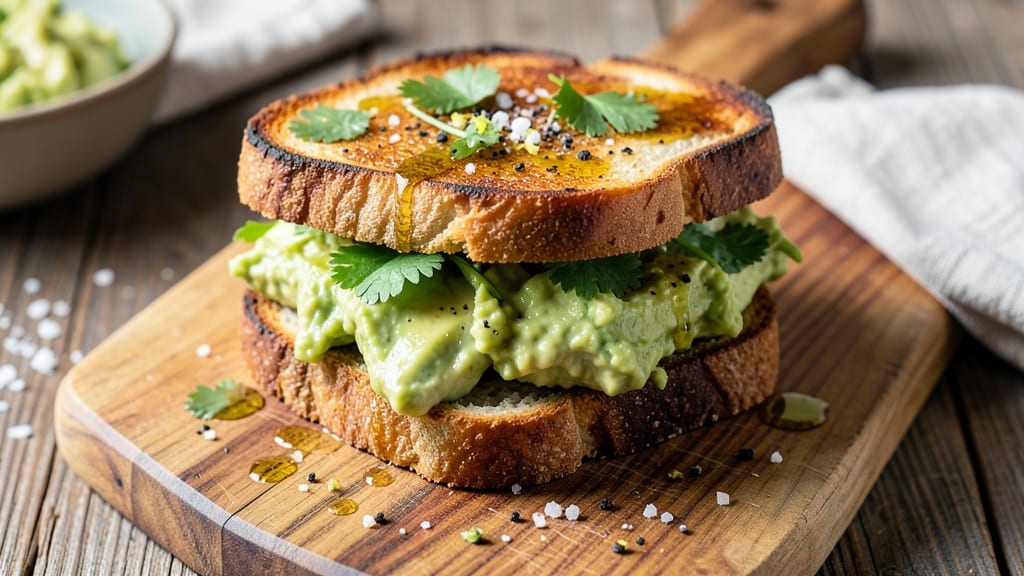 Avocado Salad Sandwich Recipe: Buttery Toasted Bread with Zesty Lime Dressing