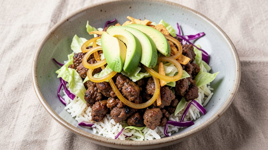 Beef Tacos Salad Bowl Recipe: Crunchy Layers and Zesty Lime Kick