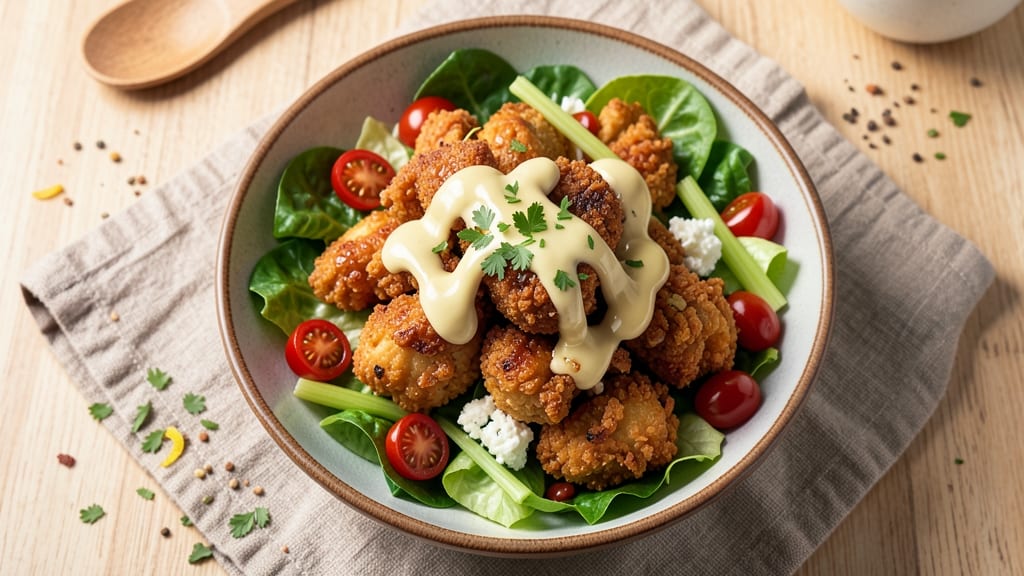 Applebee's Fried Chicken Salad Recipe: Crispy Bites Over Creamy Ranch Velout