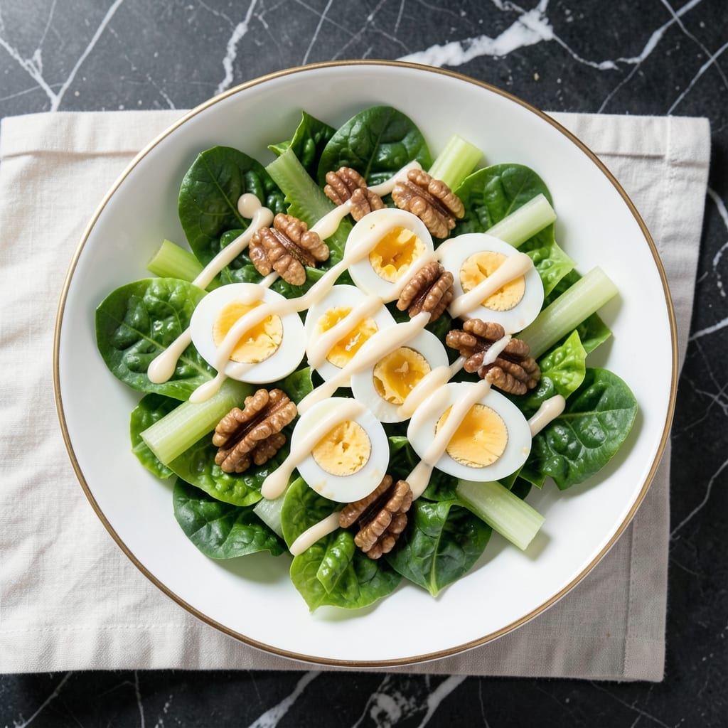 1908 Salad Recipe: Vintage Creaminess With Crispy Walnut Crunch